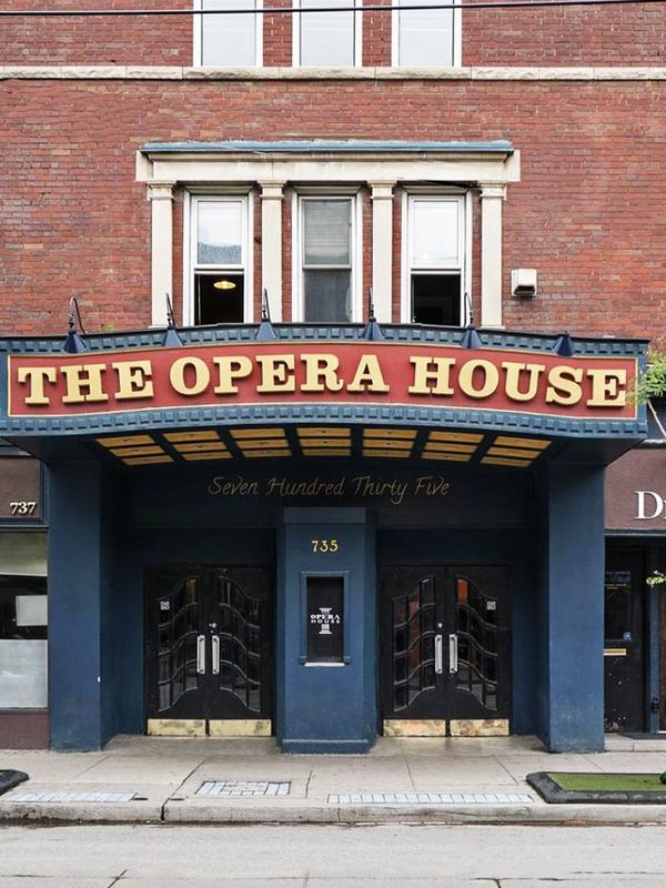 Artist on stage at The Opera House concert venue in Toronto